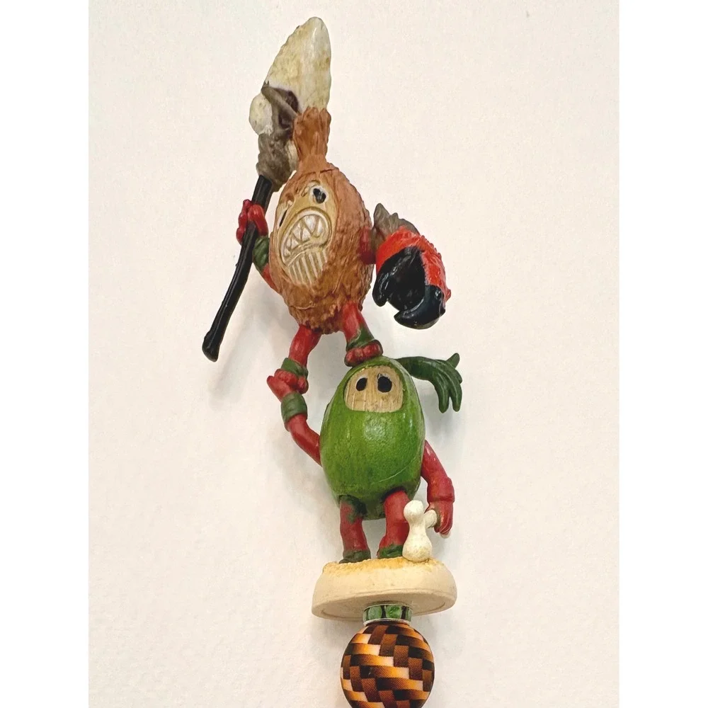 Disney Moana Kakamora Beaded Pen Custom Handcrafted Green Amber Stationery